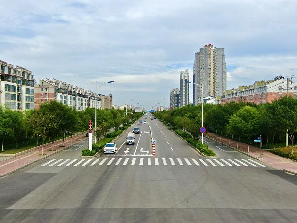 河北黄骅道路绿化扮靓城市颜值