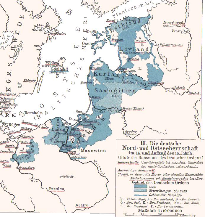 条顿骑士团领土范围古普鲁士民族就消失在历史的汪洋大海当中