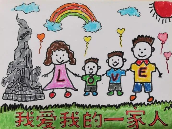 作画:赵晓敏,梁峻鸣(5岁)主题演讲:幸福小康我的家·弘扬广州好家风