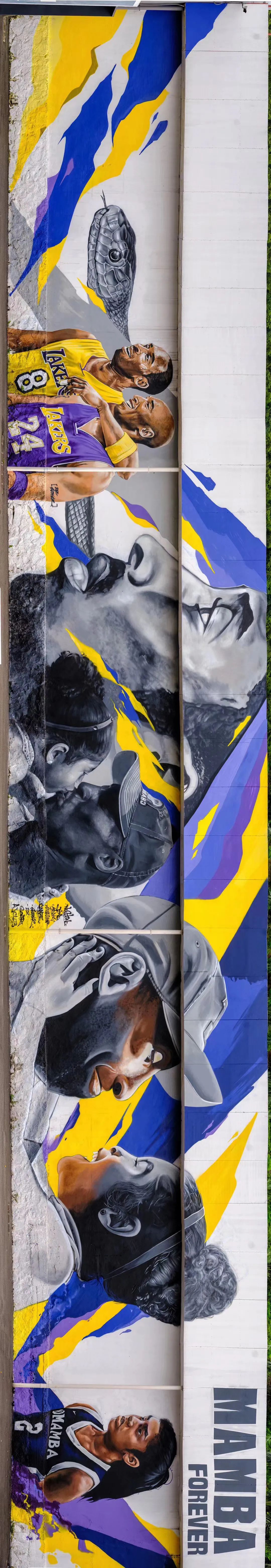 科蜜必打卡!天河现一巨幅科比涂鸦墙,获瓦妮莎点赞