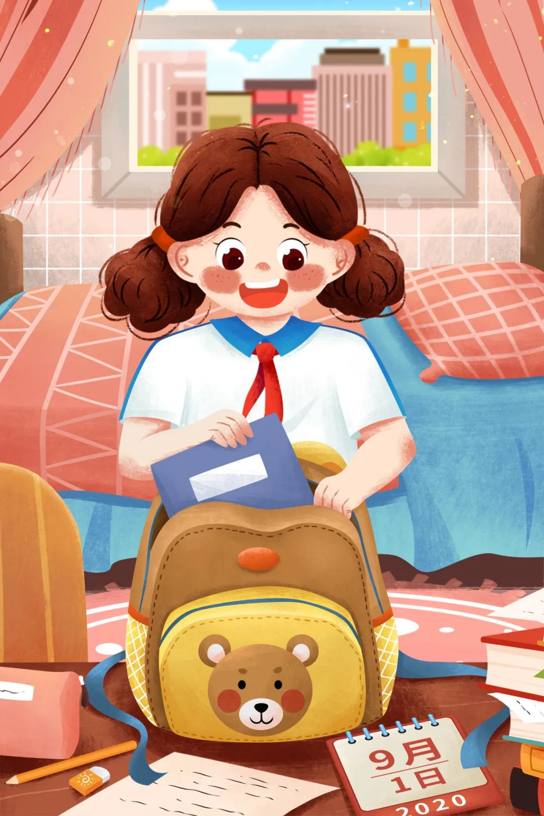 啥家庭啊开学买书包都千挑万选的