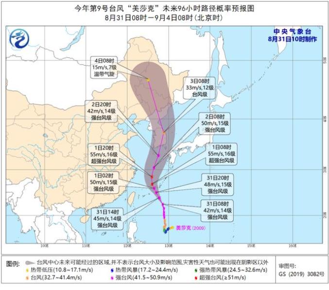 关于做好今年第9号台风 美莎克 防御工作的通知