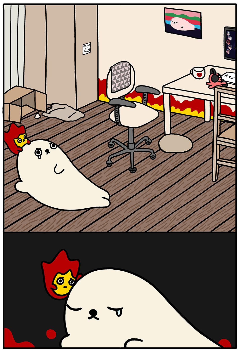 海豹漫画|无处发泄的一团怒火_眼光_澎湃新闻-the paper