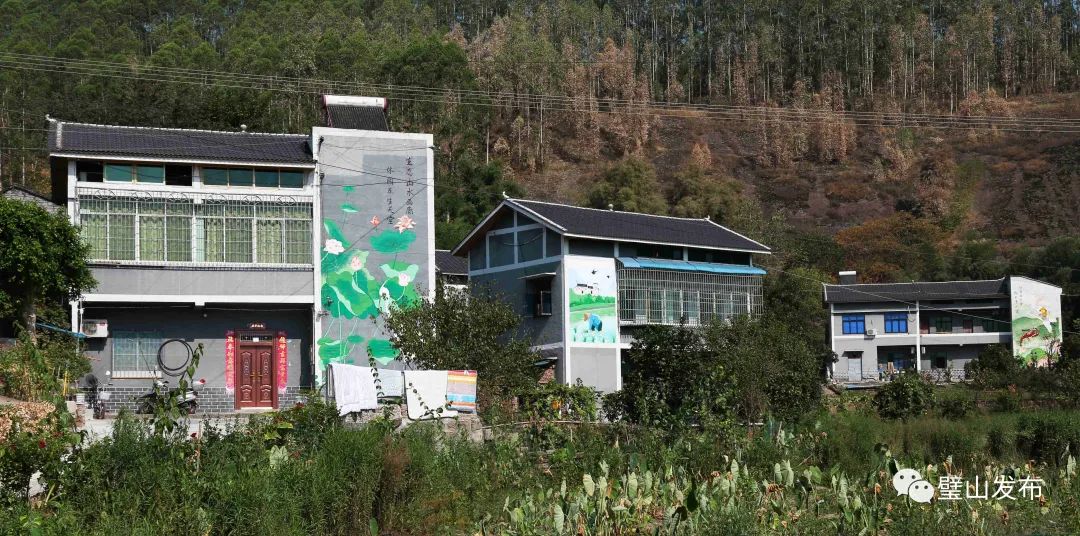 农村人居环境整治进行时八塘镇三元村打造彩绘墙扮靓新农村