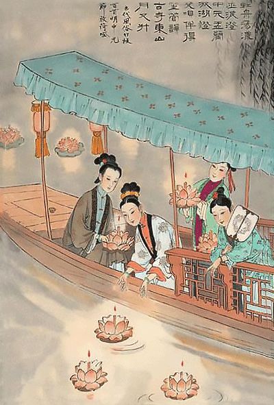 中元忆故人灯火寄哀思