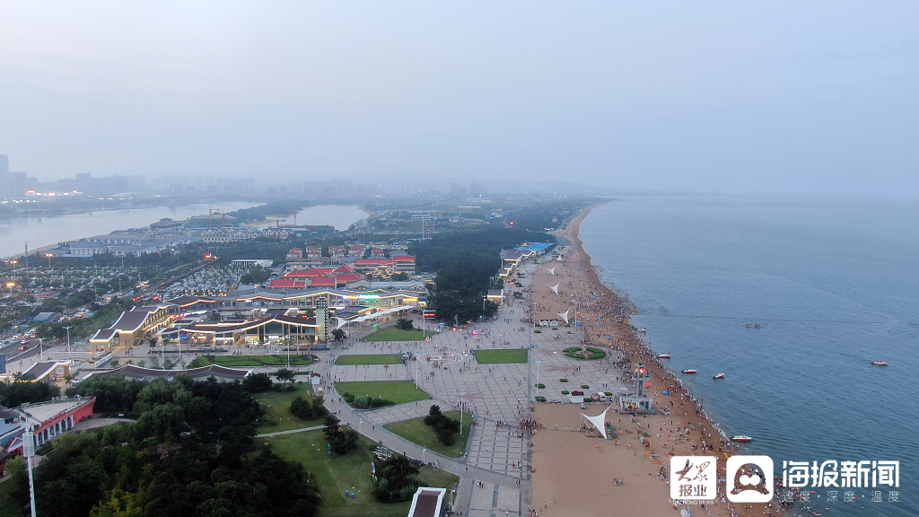 航拍日照万平口海洋公园