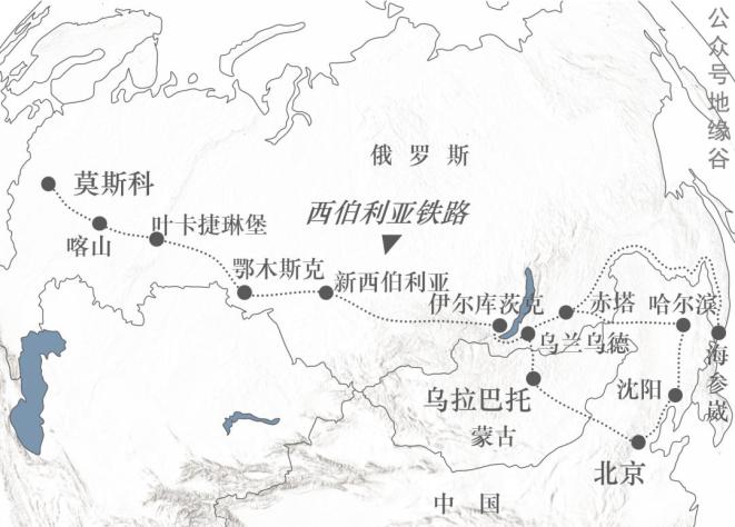 其中一条经过蒙古入境,由中国运营的k3/4次列车,可通过这条线路抵达