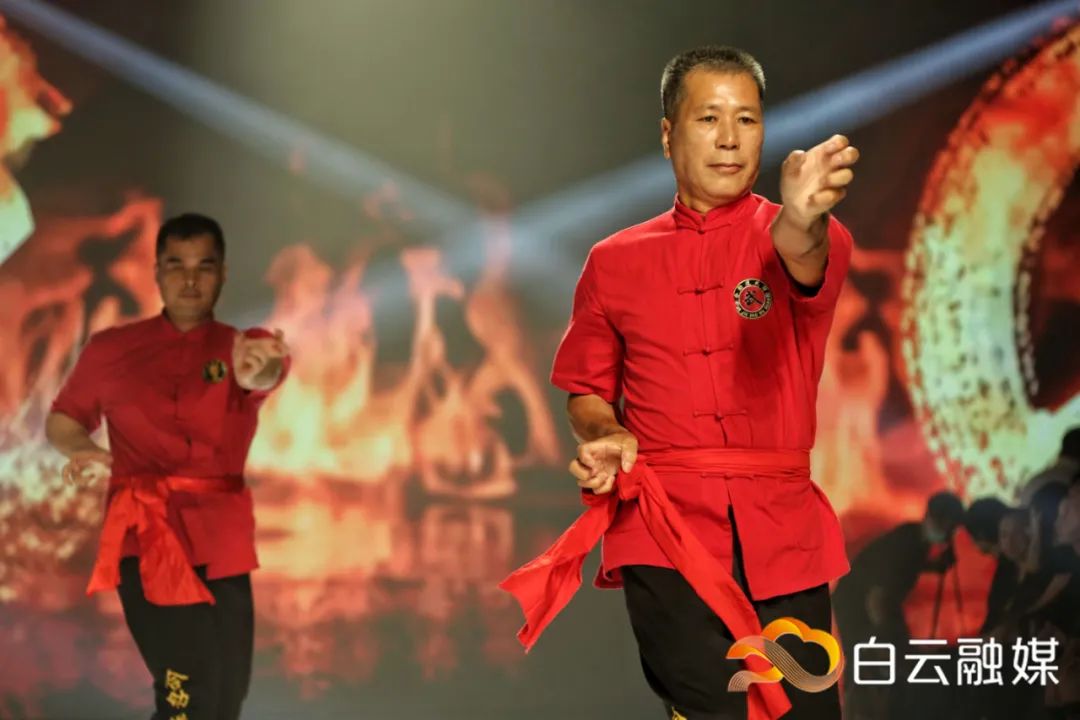 活动开幕式安排了非遗项目拳术开场,白眉拳,洪拳,蔡李佛拳为代表的