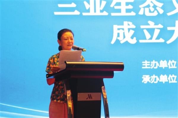 顾瑛院士在三亚生态文明与绿色发展研究院成立大会暨战略研讨会上致辞。