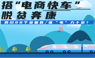 搭“电商快车”脱贫奔康，四川88个贫困县谁“电”力十足？