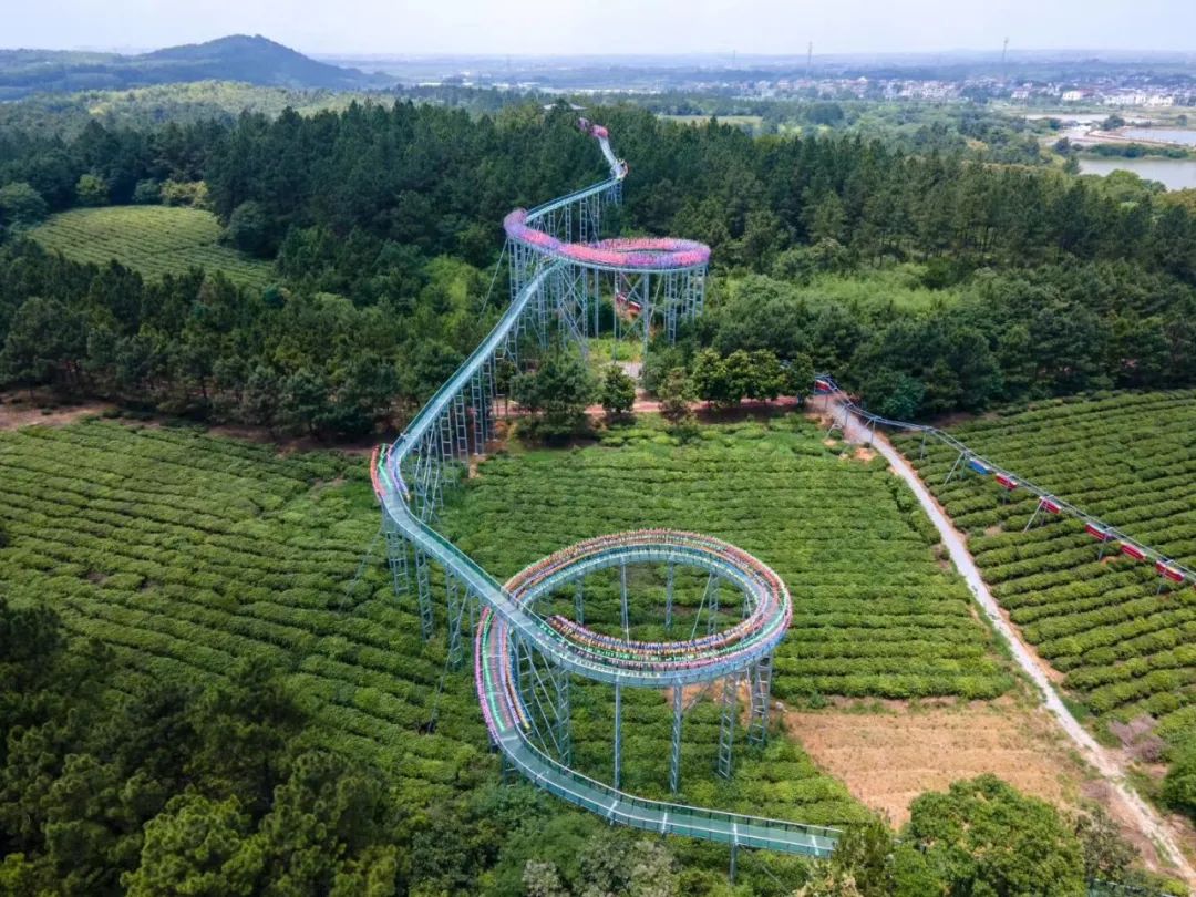 打造了一系列网红亲子项目国际慢城慢乐园树冠滑漂,彩虹滑道丛林穿越