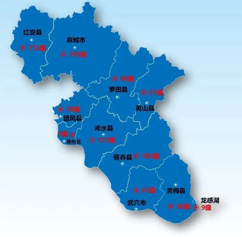 黄冈行政区划一览表图片