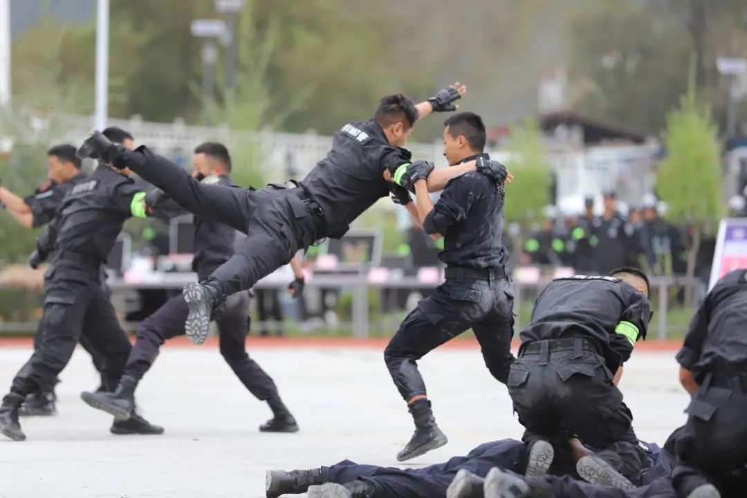 太硬核特警个个身怀绝技今天的演练堪比动作大片