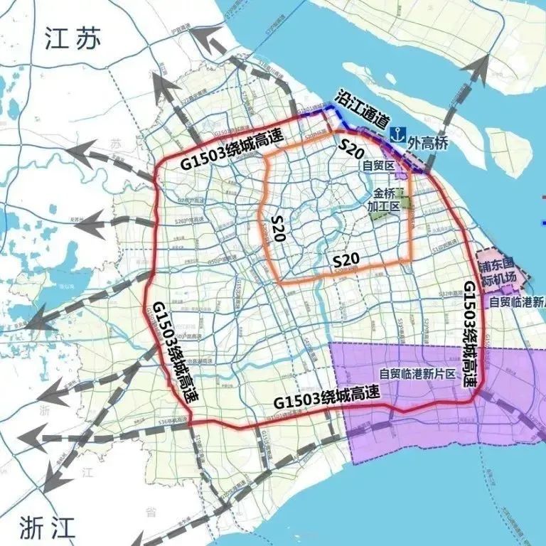 公路独立成环的最后一段,项目建成后将与同三国道,东南郊环,浦东郊环