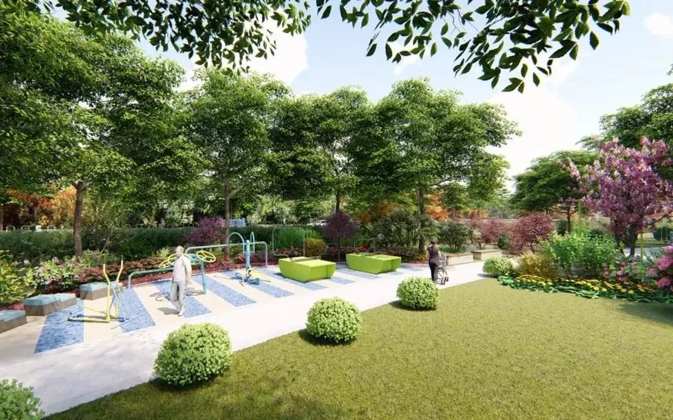 松江区新桥公园改造开始完工效果图抢先瞅