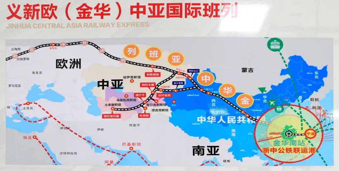 义新欧班列路线图图片