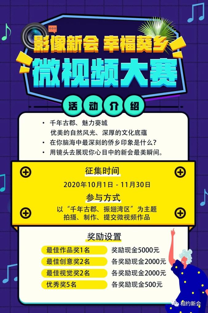 最高奖金5000元 快来用短视频记录新会之美