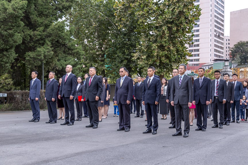 在永不停歇的奋斗中为你谱写赞歌驻朝鲜使馆庆祝中华人民共和国成立71