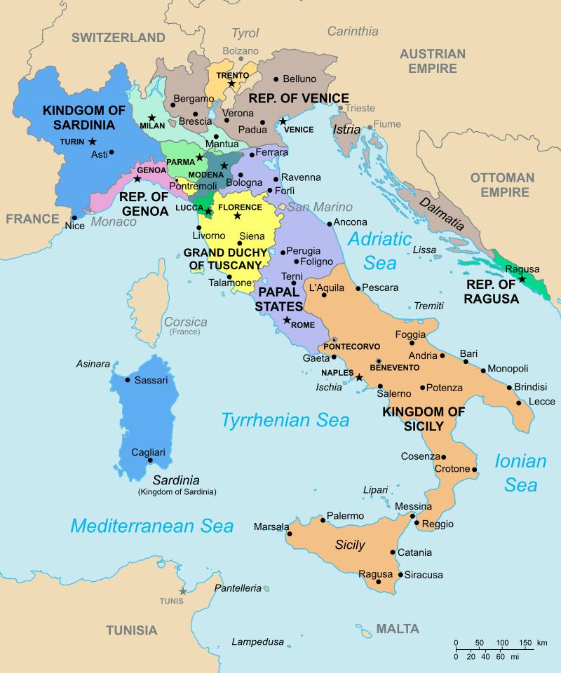 图中可以看出北方是政权林立意大利北部从东哥特王国到伦巴第王国再到
