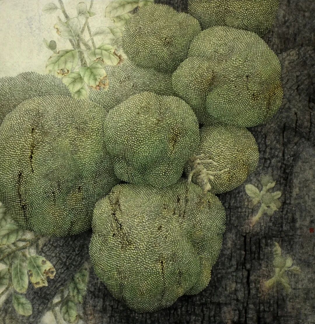 &nbsp; 杨开明作品《硕果》中国画