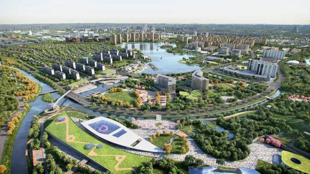 邻近浦江第一湾,吴泾镇紫竹高新区内的兰香湖是距离