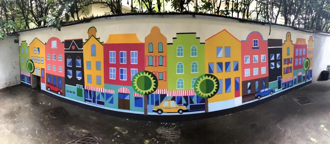 湖南街道出现彩绘网红墙让小小梦想改造家告诉你