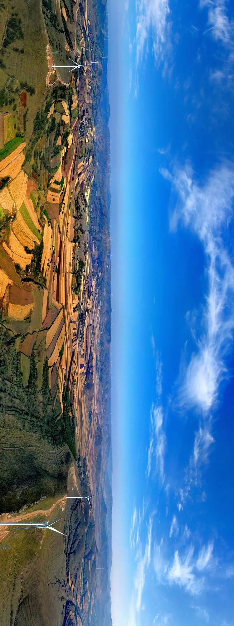 横屏长图领略朔州最美梯田