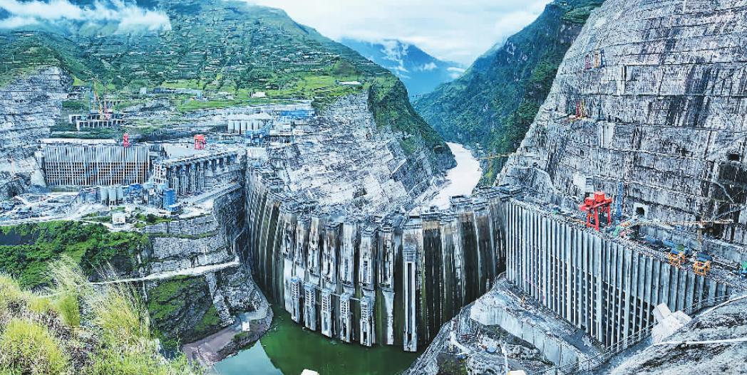 白鹤滩水电站建设现场 全国台联供图"我们的水电站将拥有6个世界第一.