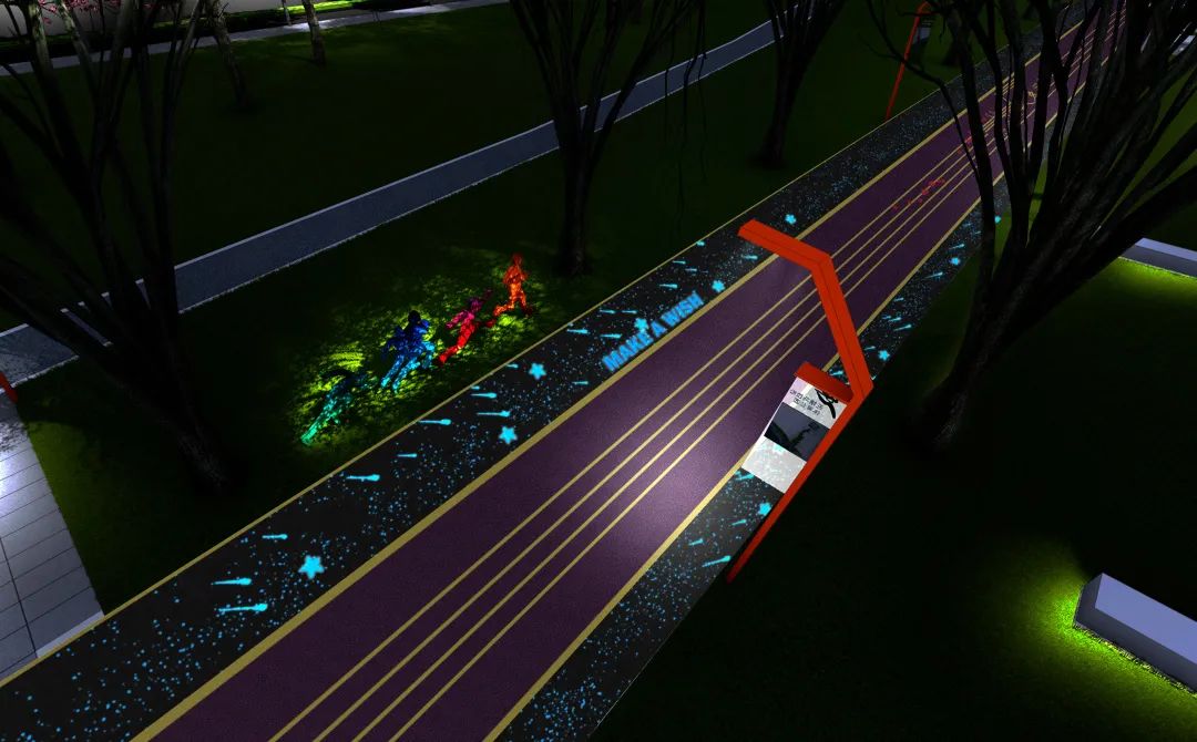 无锡首条紫色夜光步道亮相是心动的感觉