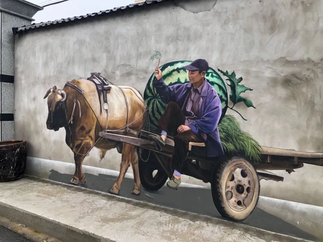 打卡去京城艺术家到宁波乡村打造超萌墙绘