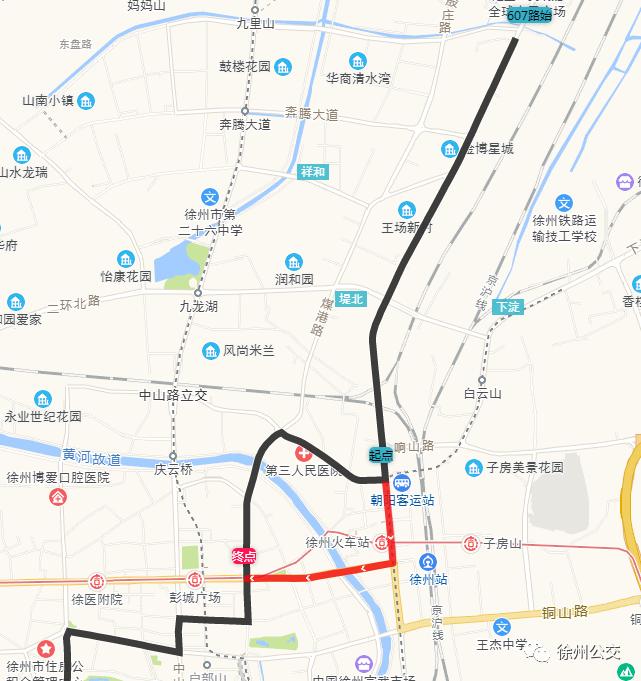 至煤港路与二环北路交叉口后,绕行二环北路,复兴北路,淮海路,黄河西路