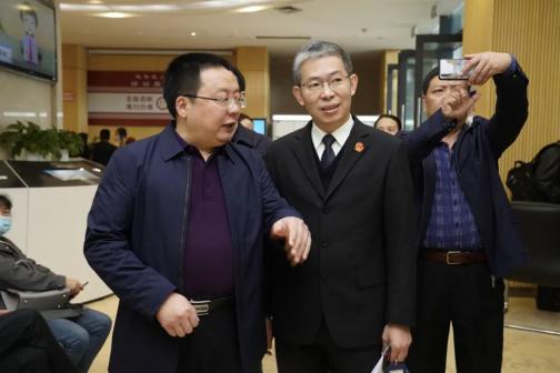 陕西省旬阳县人民法院院长张文远一行到我院考察多元解纷机制相关工作