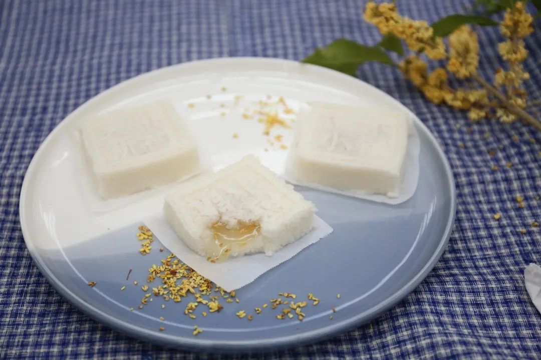 一块软糯的崇明桂花印糕,甜蜜间锁住今秋的记忆