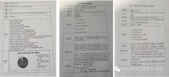 唐山市第九中学开展 “推进垃圾分类 共建美好家园”系列活动