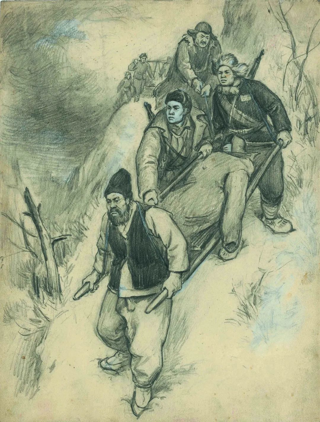 侯一民 抗美援朝时期速写纪念章使用紫铜胎镀金,银材质,通径为50毫米.