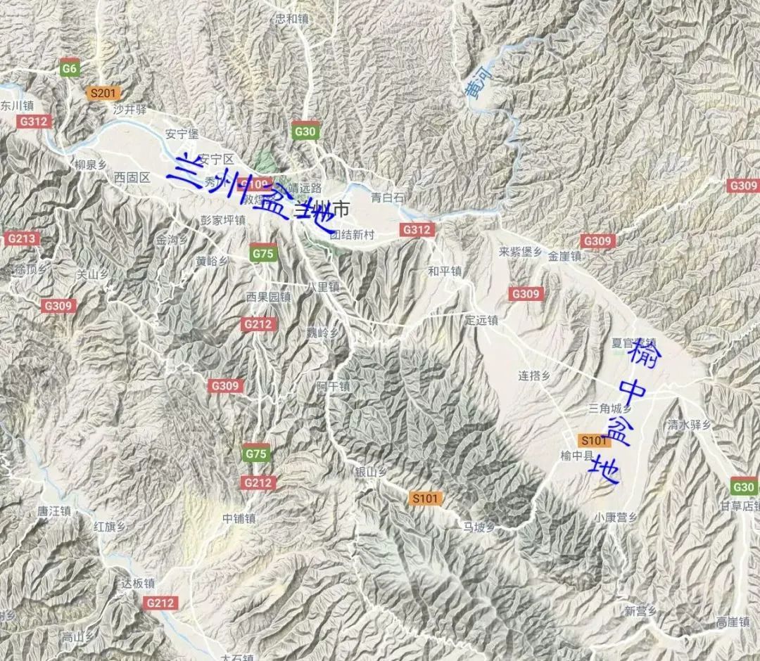 兰州山脉地形图图片