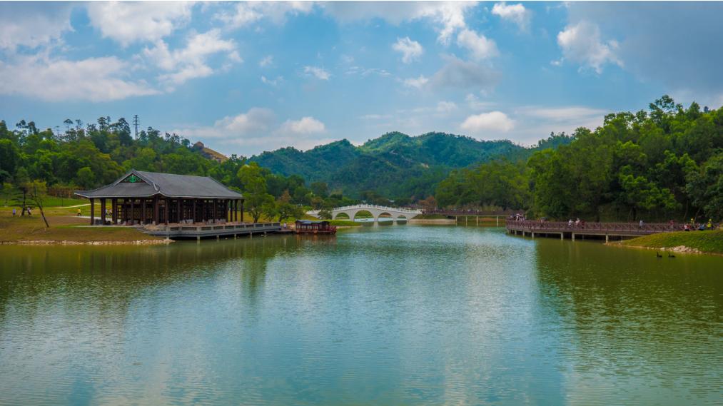 香山湖三期項目嶺南風仿古建築主體工程已完工 珠海