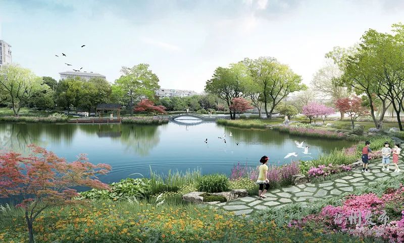 沿湖岸增设亲水平台,适当增设滨水步道,形成多样的滨水景观空间