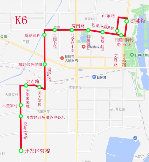 k56路公交车路线图图片