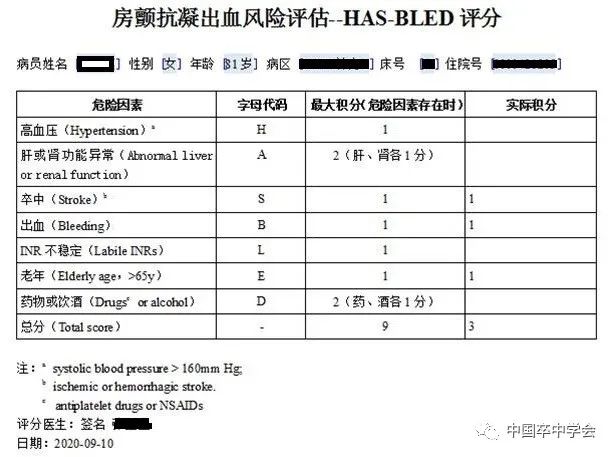 一例卒中合并房颤患者的抗凝治疗分享