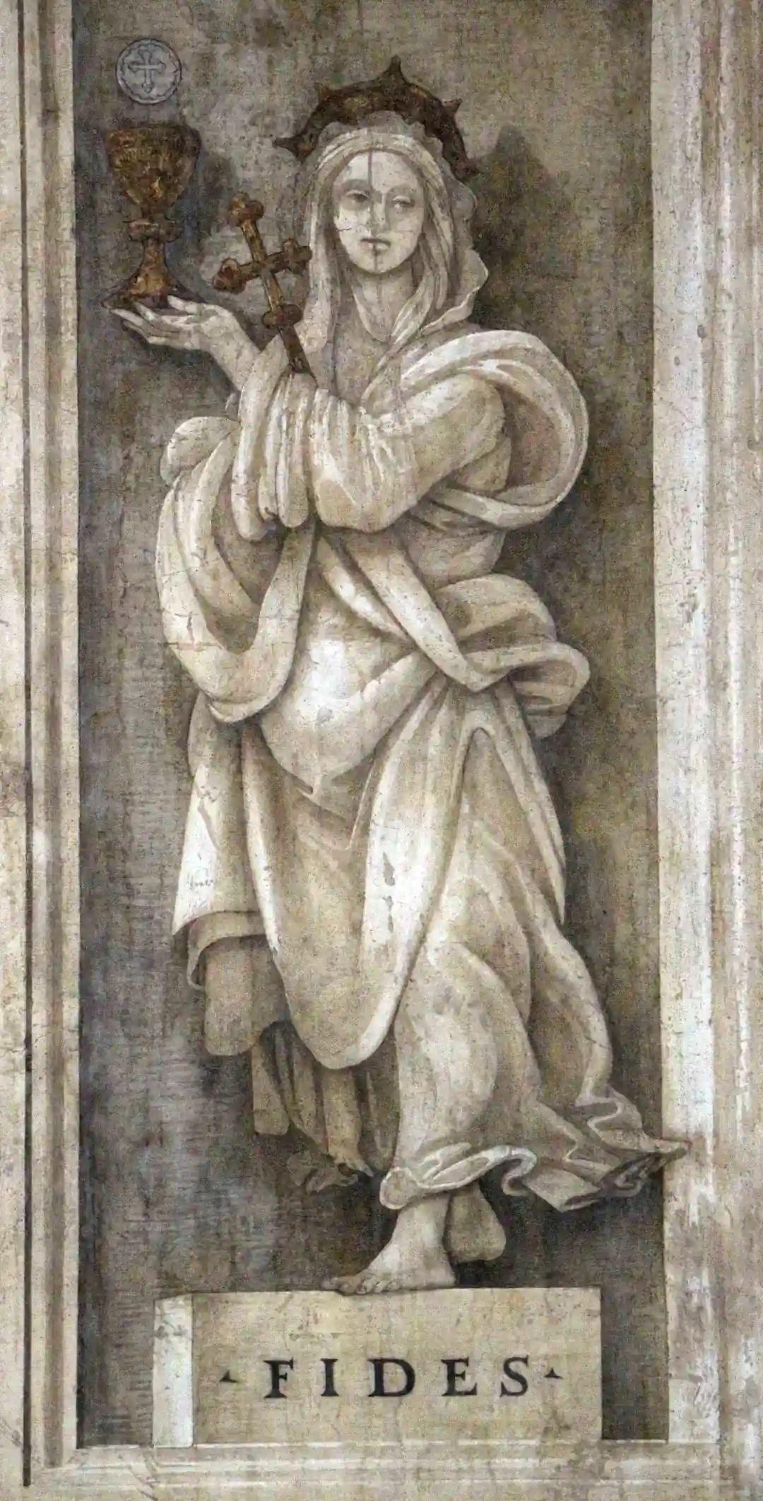 图2e-1 小利皮,仁爱,菲利普·斯特罗奇小礼拜堂正墙湿壁画装饰局部丨