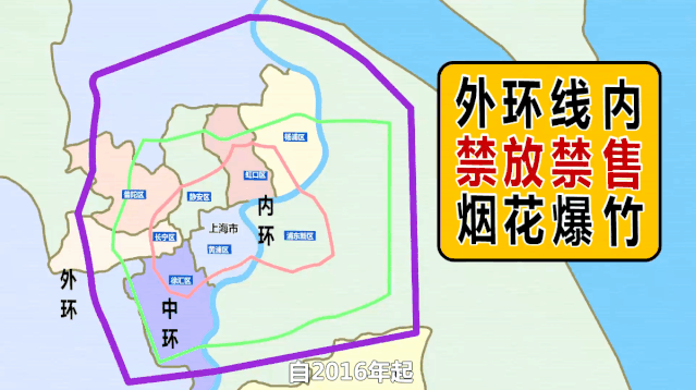 根据《上海市烟花爆竹安全管理条例》规定,上海市外环线内禁放禁售