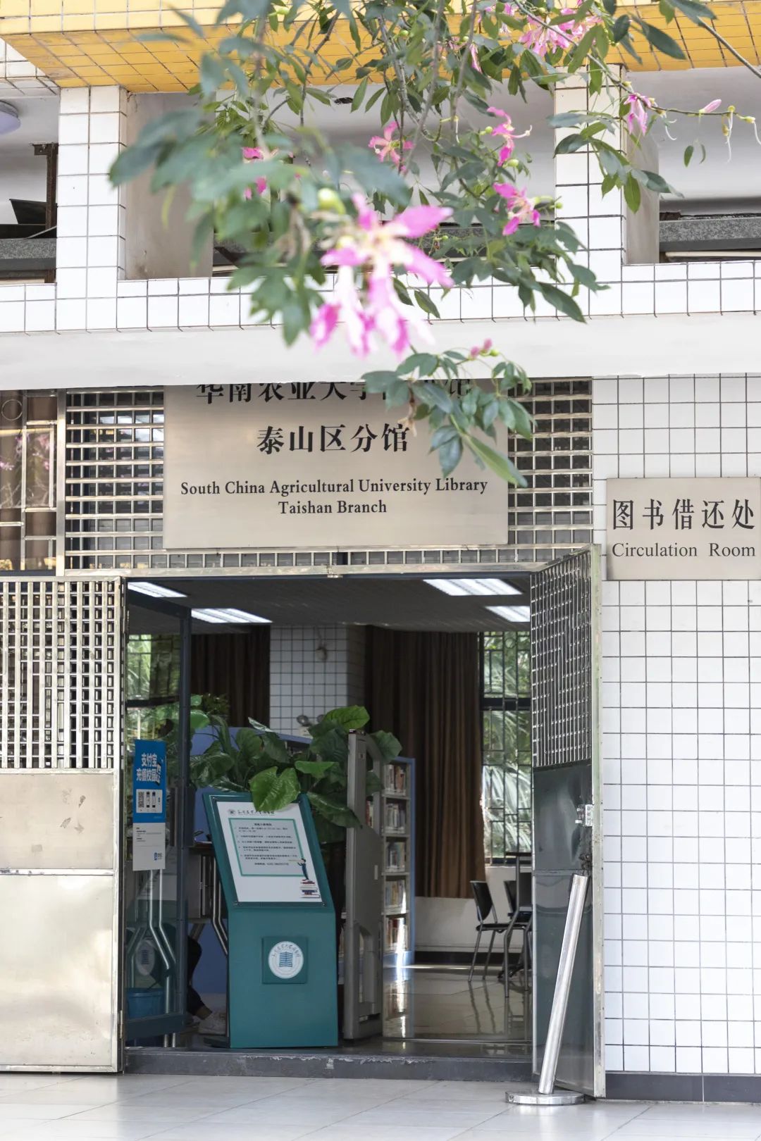 图 | 泰山区图书馆分馆外部景观图图 | 泰山区图书馆分馆内部景观图图