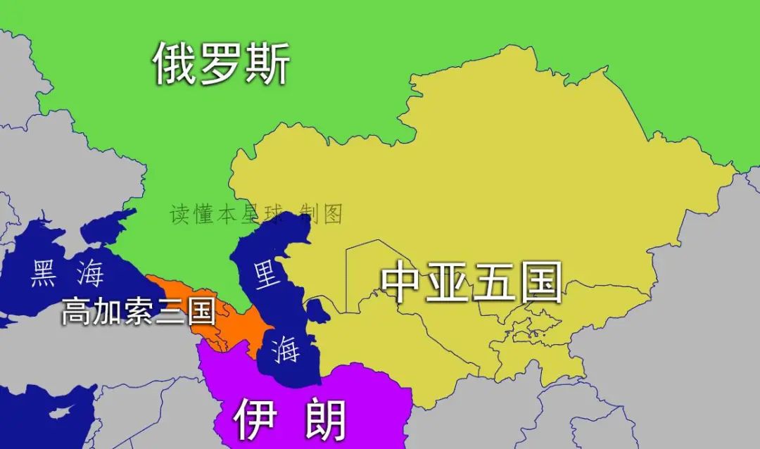里海地图 中文版图片