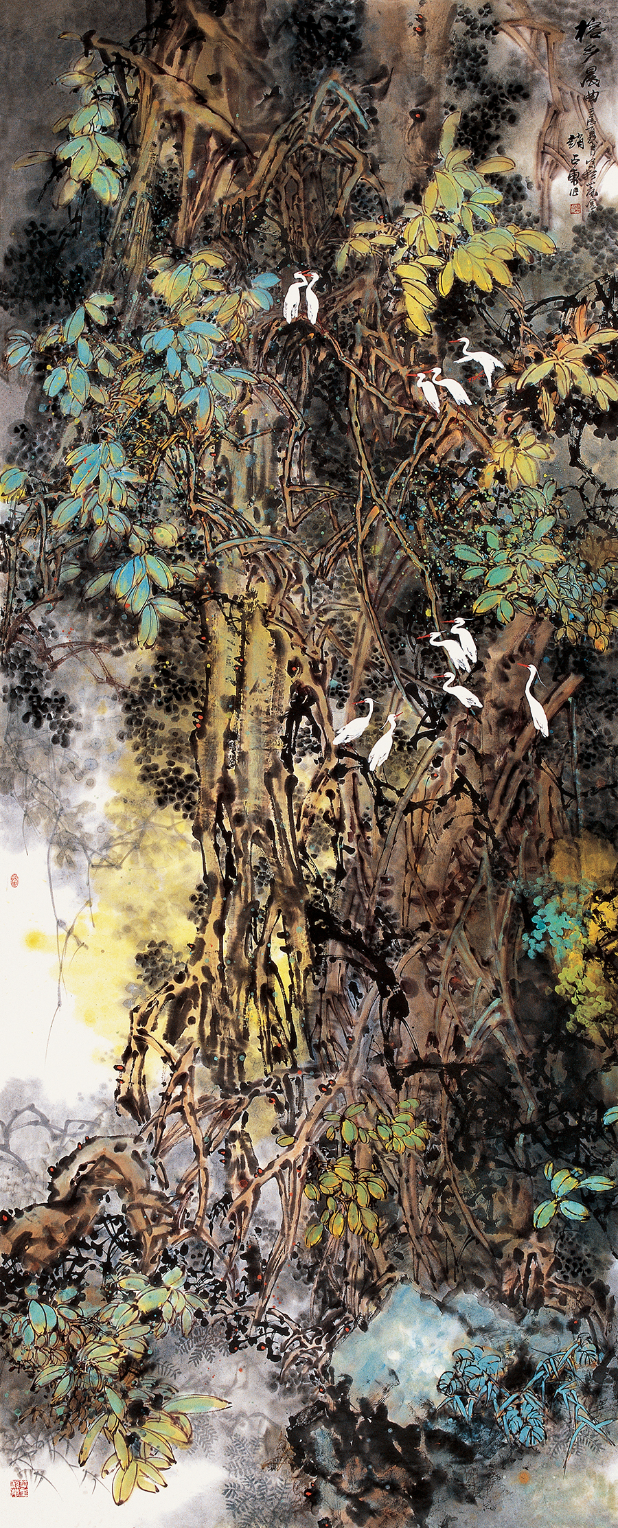 画家赵占东"全景式花鸟画"中的笔墨诗意