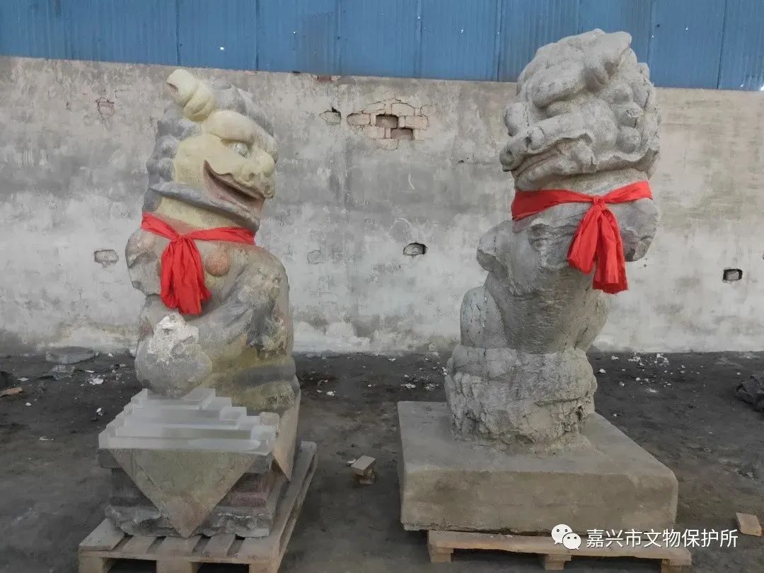子城的石狮子修复了