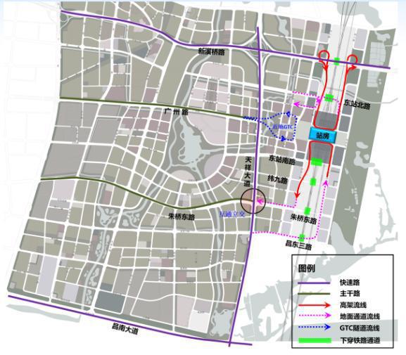 昌东大道西侧此次东站枢纽交通详细规划范围为包括南昌站,南昌西站