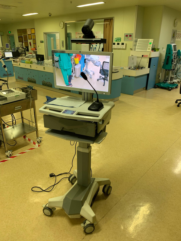 系统应用实景今年疫情期间,"海心一号"在icu病房无接触探视中初露锋芒